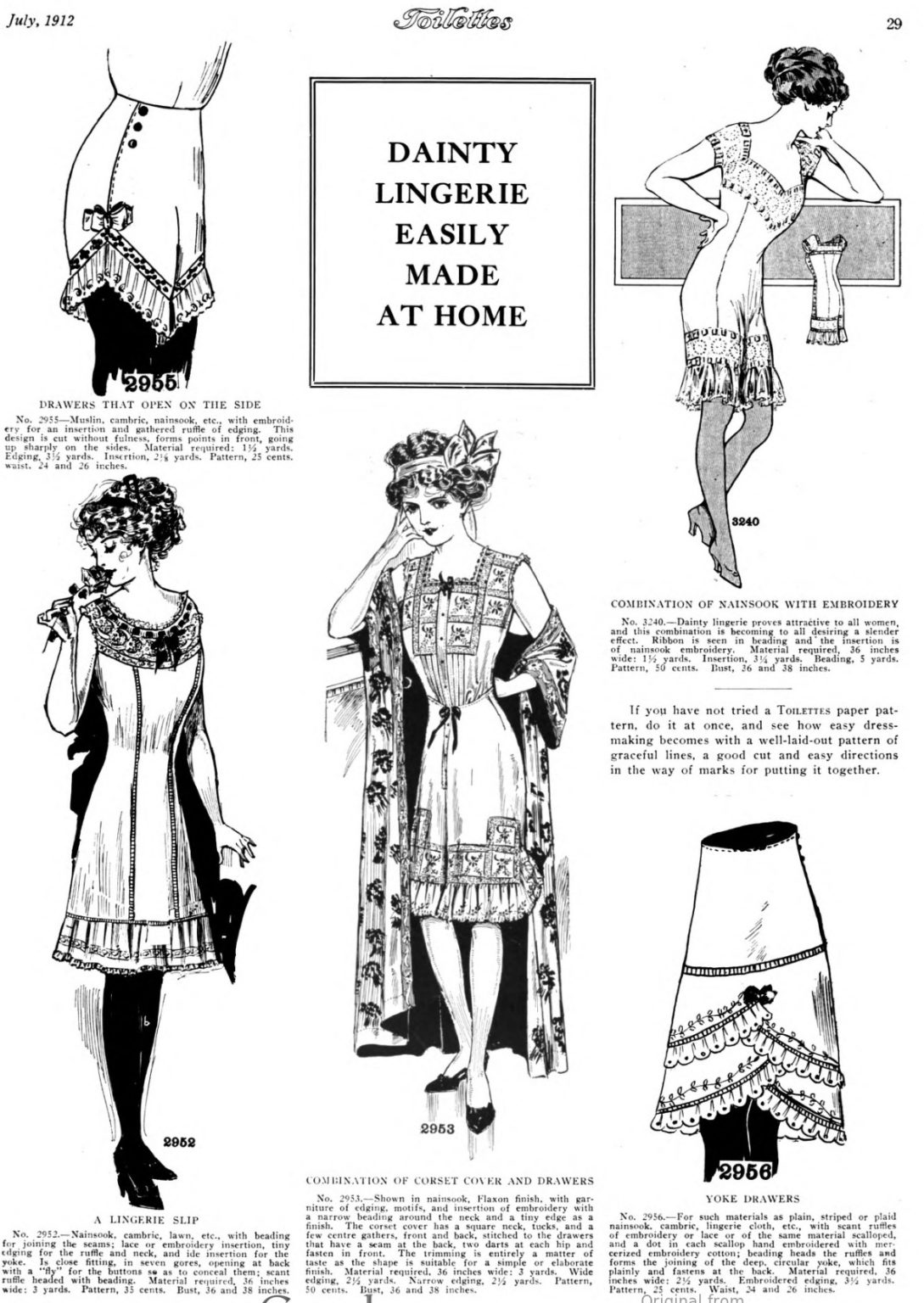 Edwardian Lingerie 1900 1910s Underwear