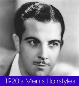 middle part hair men 1920s