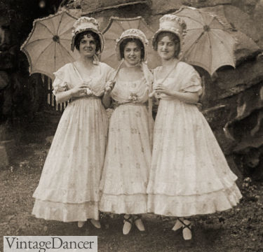 1840s girls parasols