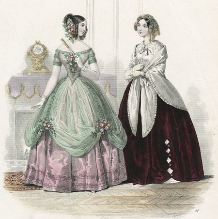 1840s - 1850s Fashion, Costumes 