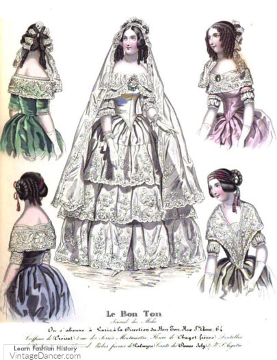 1840s wedding dress Victorian wedding gown