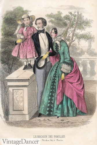 1850s pink fringe shawl