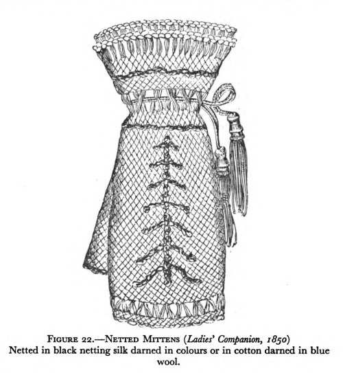 1850 knit gloves at VintageDancer