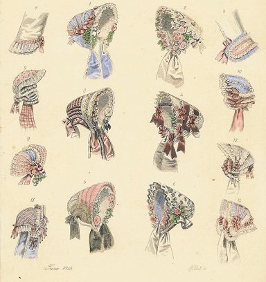 1853 Victorian hat bonnets