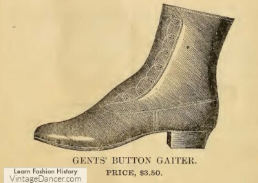 1850s Victorian mens boots and shoes
