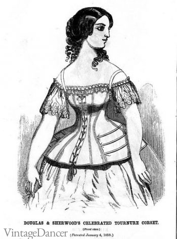 1859 corset Victorian era lingerie