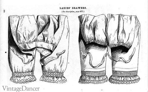 1859 Victorian drawers bloomers ladies Victorian underwear pants bloomers