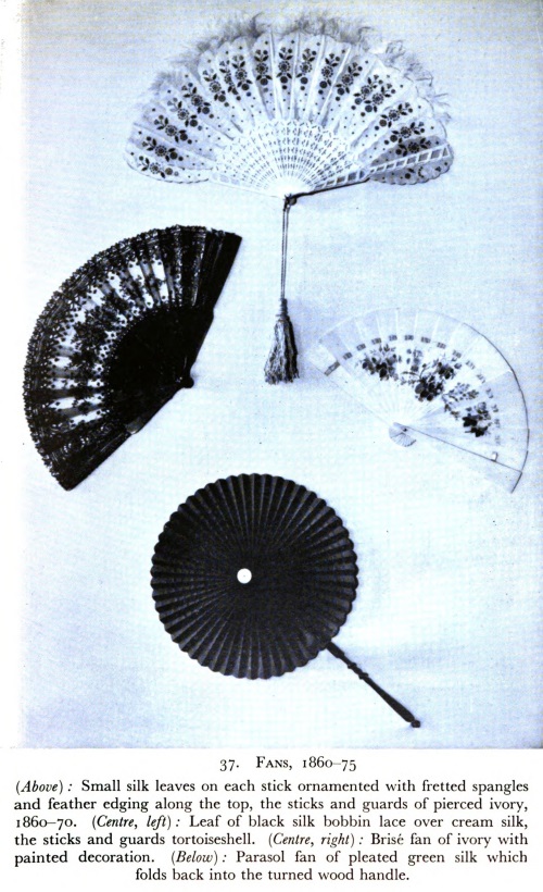 1860-75 Victorian hand fans