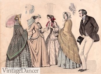 1860s Victorian shawls