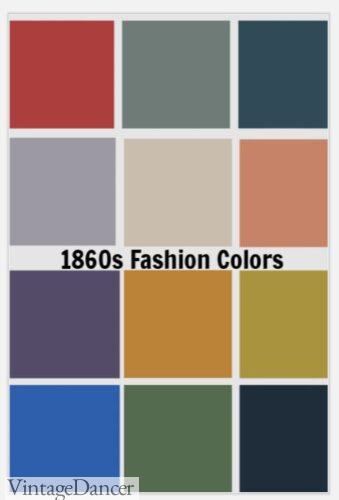 Victorian 1860s color fabric fashion clothing women dress materials cloth fabrics