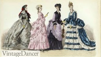 Victorian fashion 1865 dresses