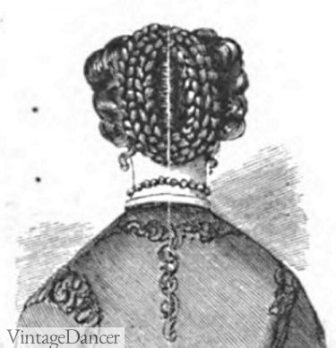 1868 braided coils hairstyle