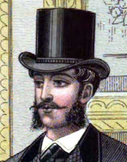 1870s mens top hat Victorian era