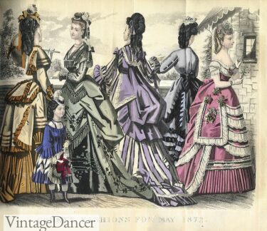 1870s dresses colors fashion Victorian era