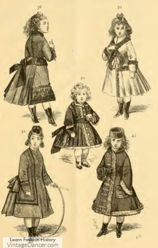 1870s girls child kids clothing