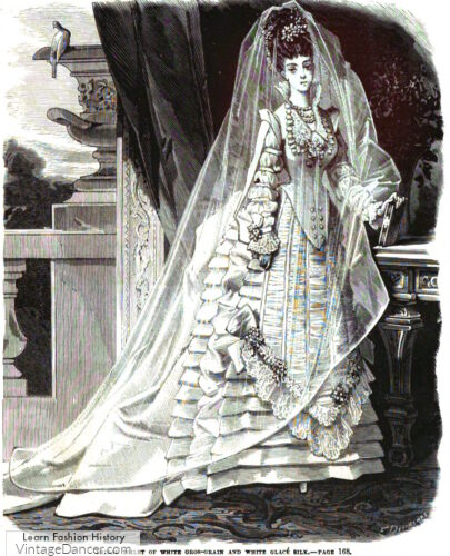 1870s wedding dress Victorian wedding gown