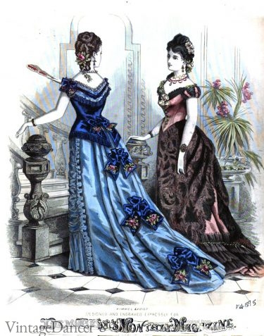 1870s evening dresses ball gowns