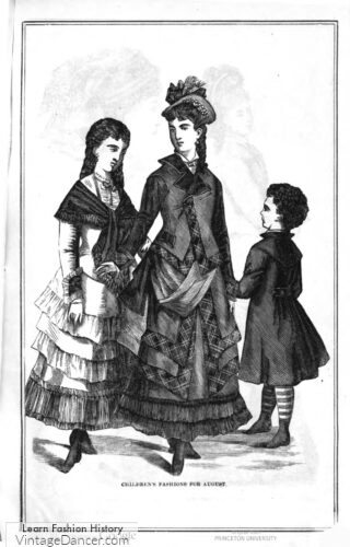 1870s teen girl fashion clothing