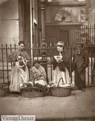 1876 ladies selling flowers