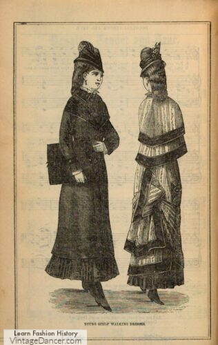 1870s winter teen girls clothing