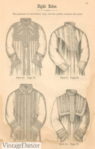Victorian nightgown 1879 nightrobes