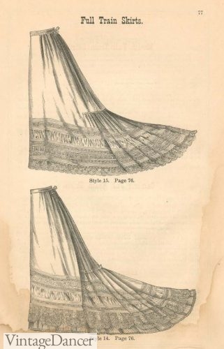 1879 petticoats for Victorian bustle dresses