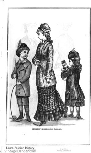 1870s 1880s childrens clothing