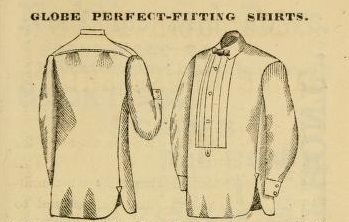 1880 Victorian men's dress shirt