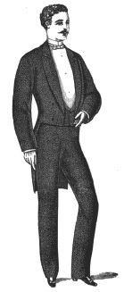 1880 men's full dress evening attire tuxedo tails formalwear