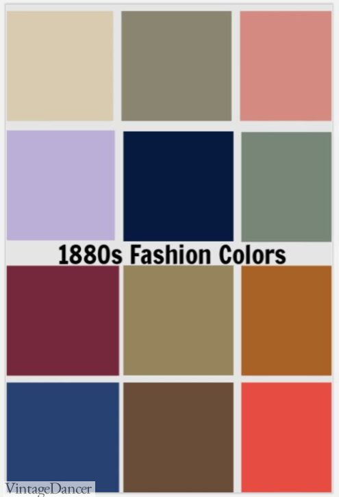 Victorian Fashion Colors & Fabrics 1840s-1890s