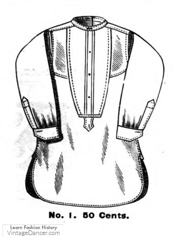 1880s Victorian men's basic shirt