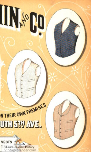 1880s Victorian men's vests