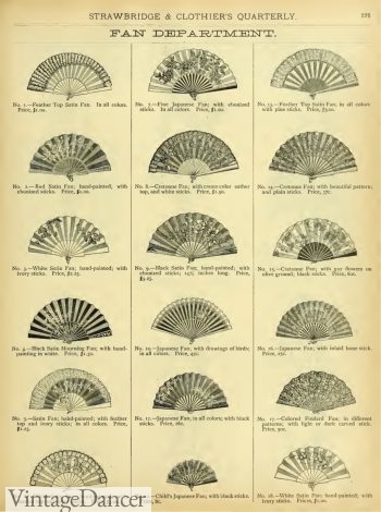 1882 Victorian Japanese hand fans
