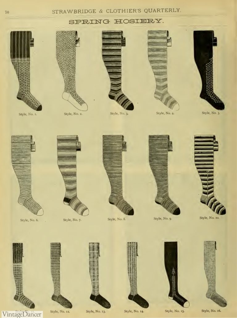 Victorian Stockings, Socks, Hosiery, Tights & History