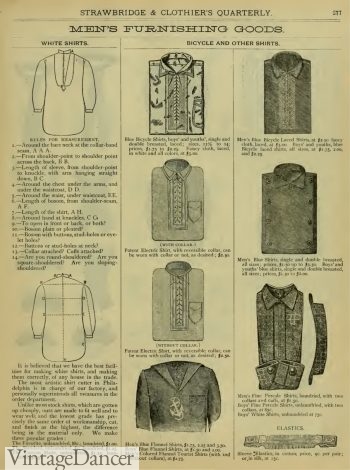 1882 Victorian men's shirts