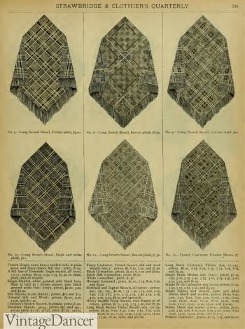 1882 Victorian shawls. Click to see more pictures