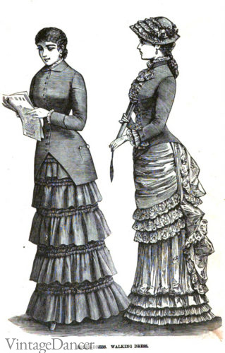 1882 dresses flounced skirt