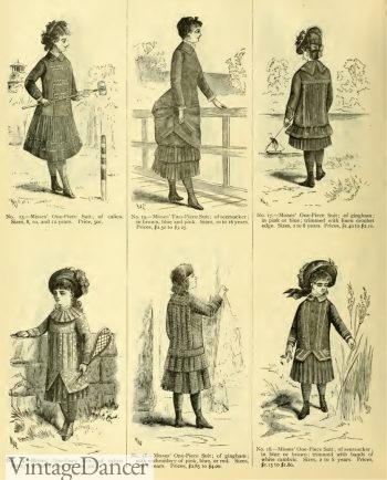 1883 Victorian girl's clothing children's fashion