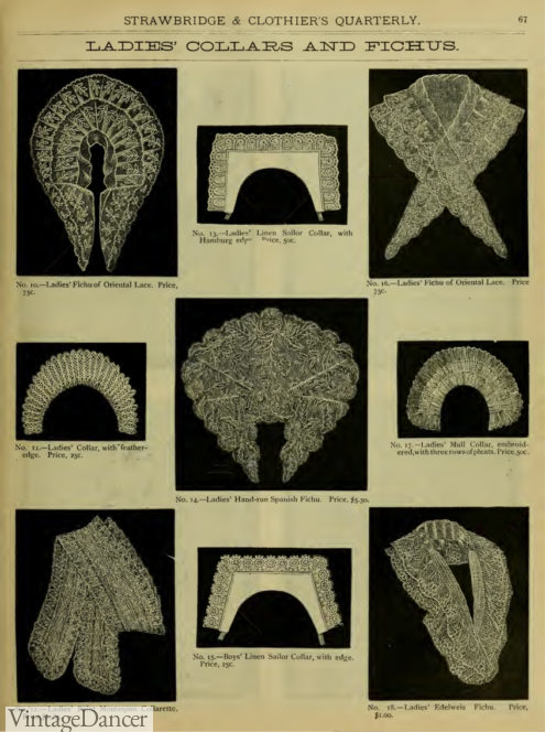 1883 lace collars and fichus