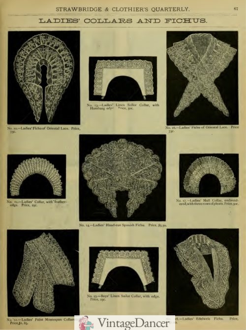 1883 lace collars and fichus