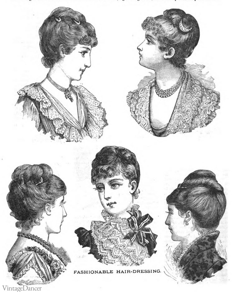Victorian Hairstyles 1840s, 1850s ,1860s ,1870s ,1880s ,1890s