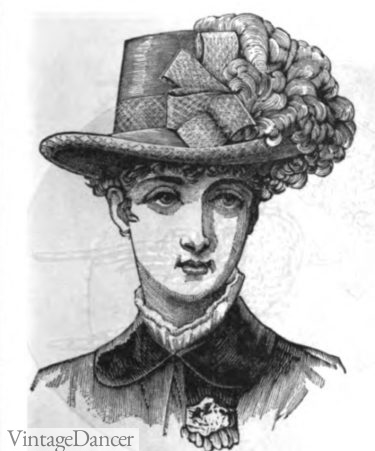 1884 flat top hat Victorian
