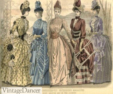 1880s fashion dress colors