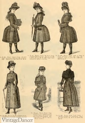 1886 Victorian girls coats