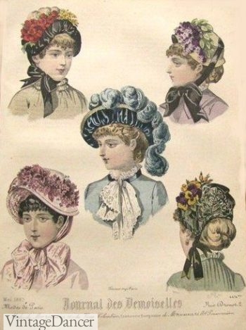 1887 flower hats