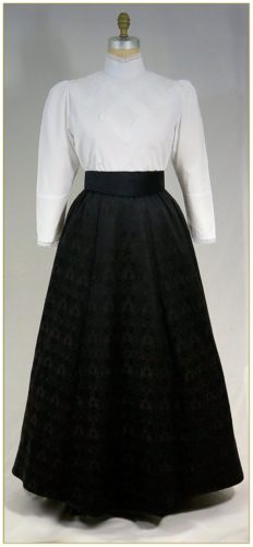 1890-1900 style skirt and blouse costume (purchased)