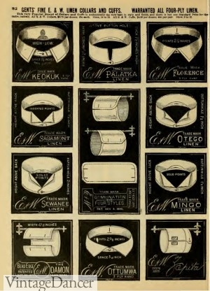 Victorian detachable collars and shirt cuffs