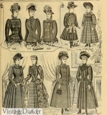 Victorian 1890 girl's dresses and jackets