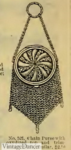 1890 chain mesh purse