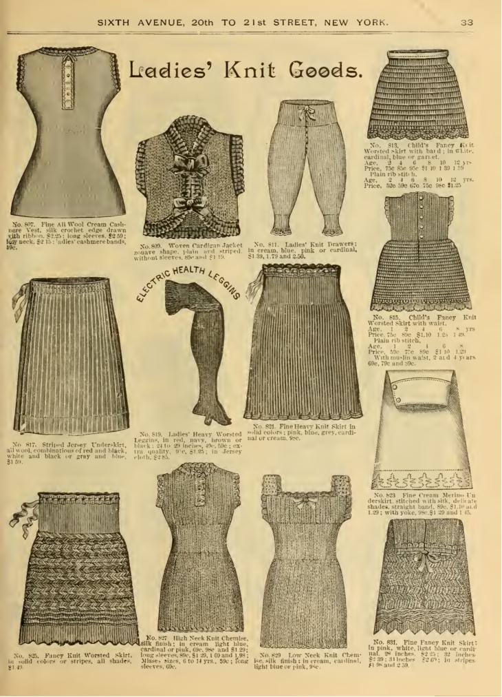 1890s Winter woolen underwear